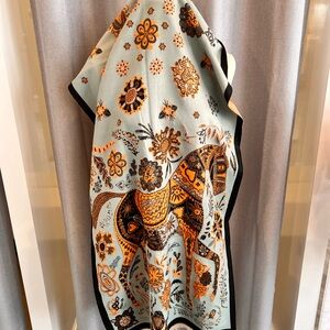 Elegant Floral Elephant Print Scarf